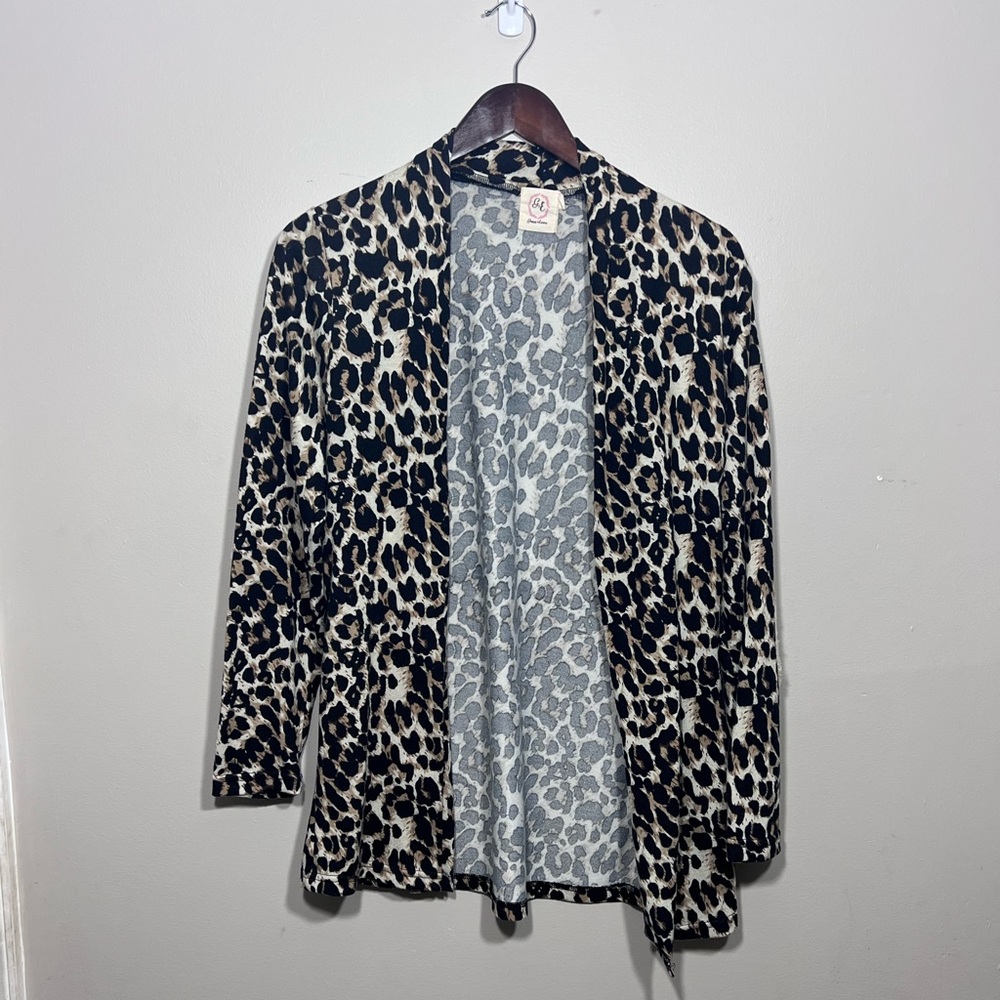 Leopard Print Sequin Cardigan